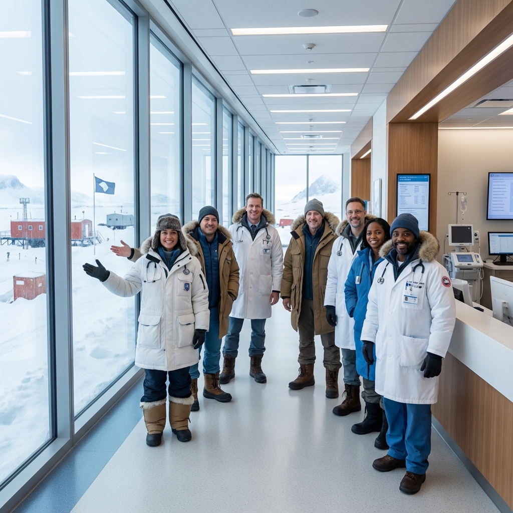 Equipe médica da clínica